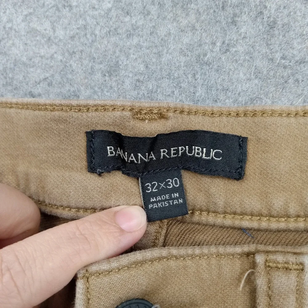 Banana Republic Jeans‎ Mens 32x30 Medium Wash Beige Slim Straight Denim Pants